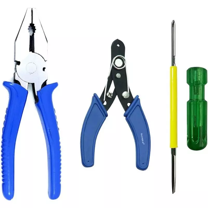 Fadman 2 in 1 Screwdriver, Wire Cutter & Combination Plier Metal Multicolor for Home and Professional Use