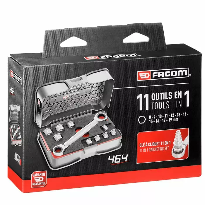 Facom 11 Piece Mechanical Tool Kit with Case, 464.J1PB