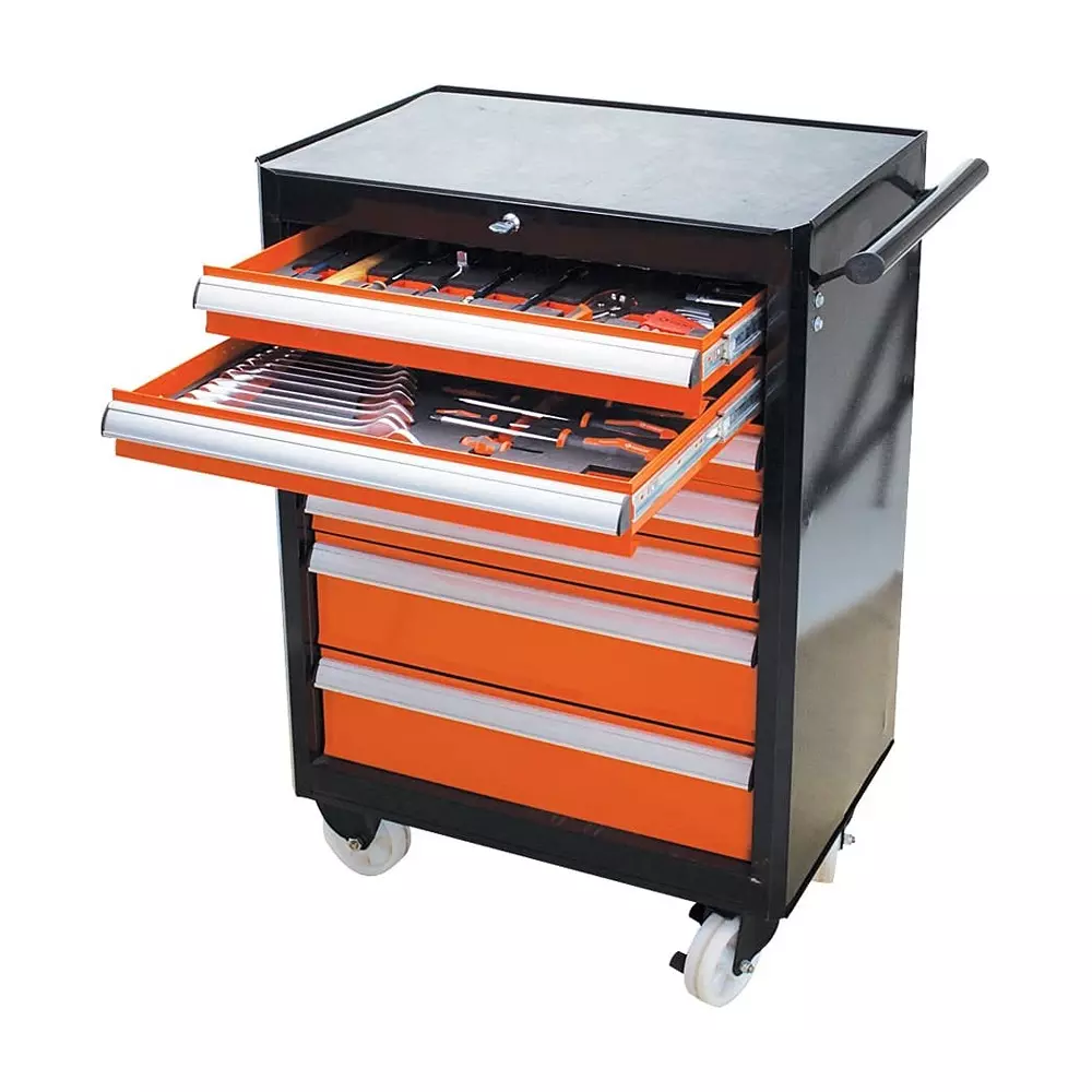 Groz 149 Pcs Universal Tool Kit with 7 Drawers Portable Workstation, MTB/7/149/AU