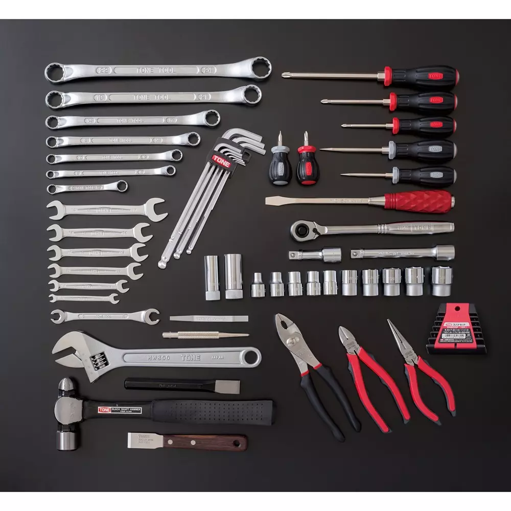 TONE Tool Set Tsa4331 12.7 mm Square Drive, TSA4331BK (Set of 56 Pcs)