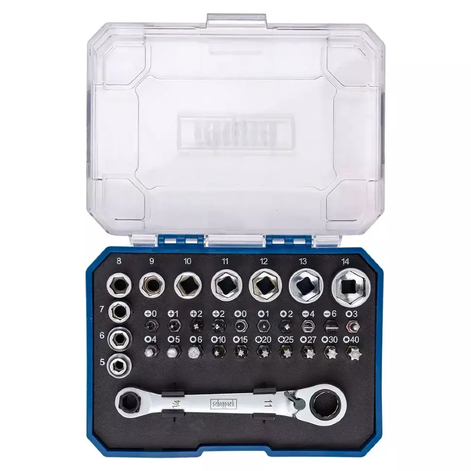 Scheppach 31 Piece Tool Kit 6.35 mm (1/4 inch) Sq Drive, Sch-2311-5