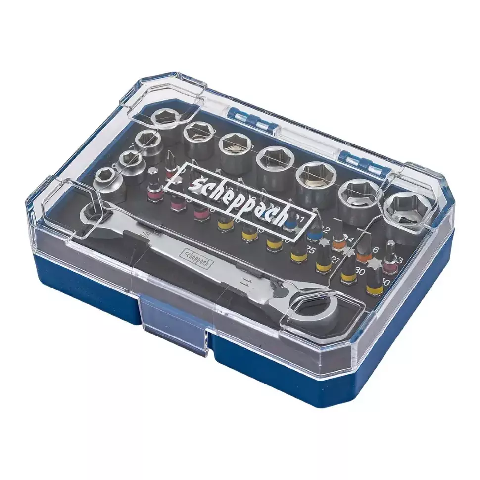 Scheppach 31 Piece Tool Kit 6.35 mm (1/4 inch) Sq Drive, Sch-2311-5