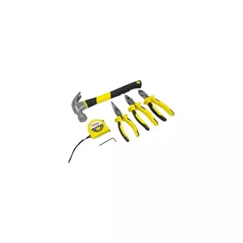 WMC 59 Piece Tool Set with Corded Electric Drill 6 Amps Power Durable & Compact Design 25 Nm Torque Black & Yellow