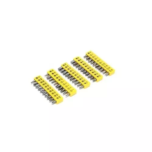 WMC 65-in-1 Screwdriver and Bit Set Flat Head Alloy Steel Ergonomic Handle Black & Yellow 1.58 Kg