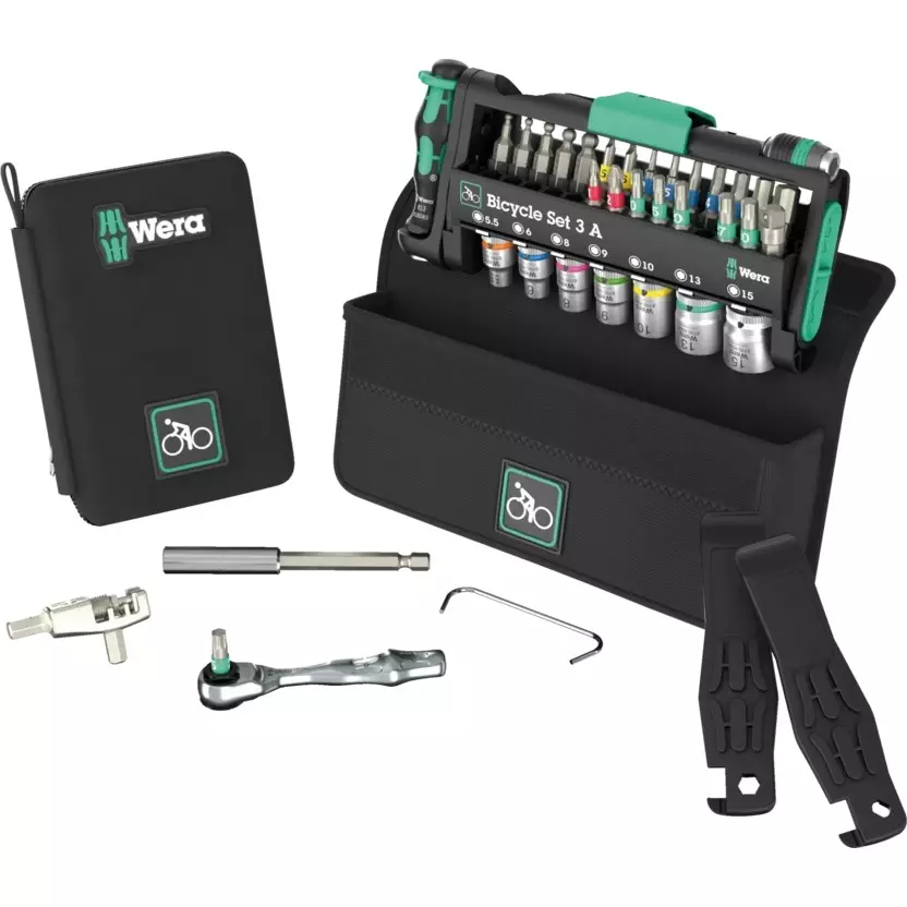 Wera Bicycle Set 3 A 2025 Tool Kit with Drop Forged Full Steel Design Design and Take it Easy Bits & Sockets, 5004188001 (Set of 40)