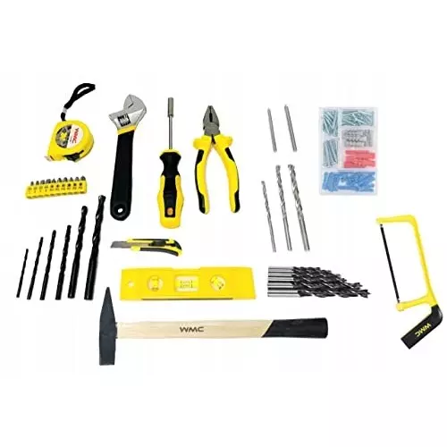 WMC Drill Bit Set 750 W Power 3000 RPM Speed Durable & Compact Design Black & Yellow