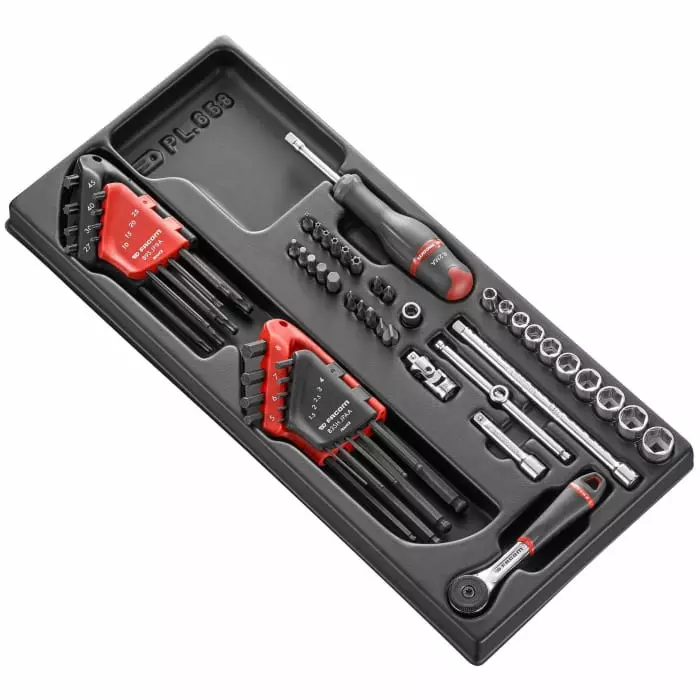 Facom 56 Piece Socket Module Tool Kit with Thermoformed Tray, MOD.R161-46PB