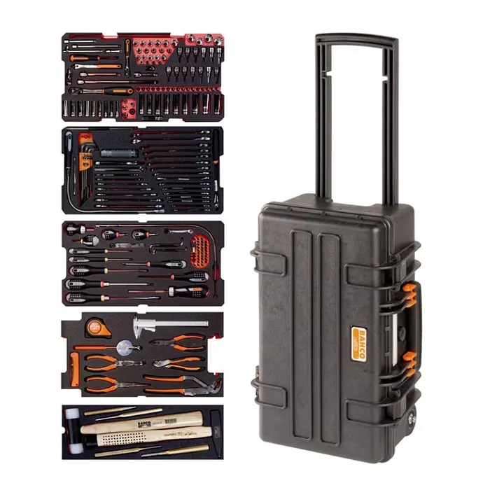 Bahco 194 Piece Heavy Duty Rigid Case General Purpose Tool Kit with Box, 4750RCHDW01FF3
