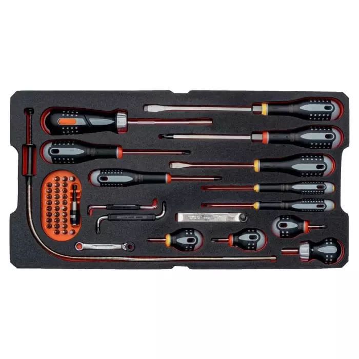 Bahco 194 Piece Heavy Duty Rigid Case General Purpose Tool Kit with Box, 4750RCHDW01FF3