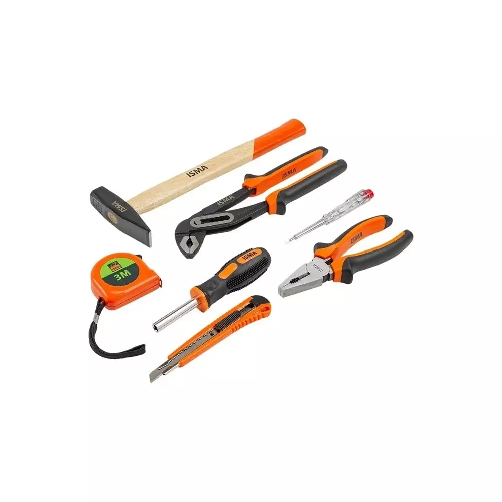 ISMA 101 Pcs Hand Tools Kit with Storage Bag Manual Black & Yellow Alloy Steel, Plastic & Wood for DIY, Home Repairs & Basic Maintenance