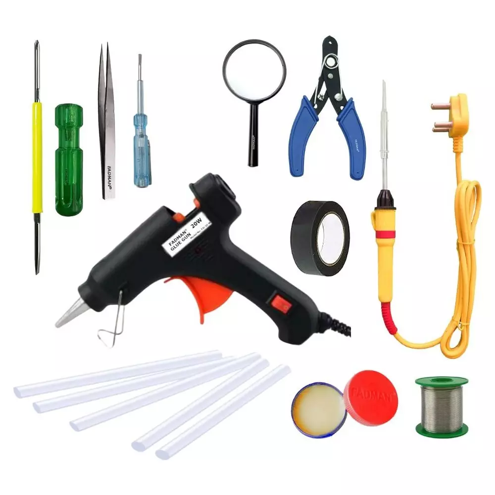 Fadman Standard Temperature 20 W Electronic Glue Gun with Soldering Iron Combo Kit Multicolor, PK-GGEFBMLKIPDRQ