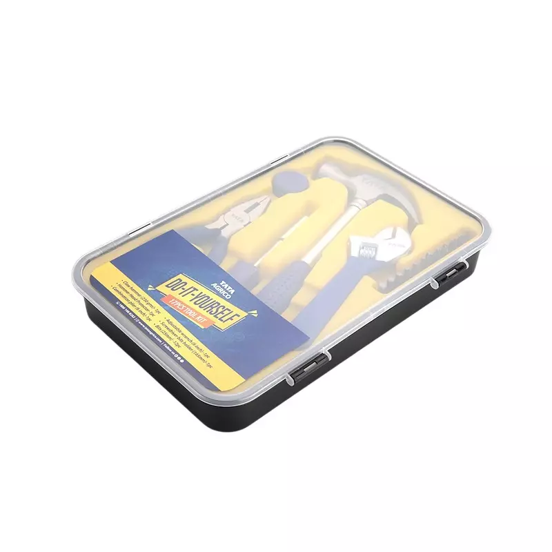 tata-agrico-17-pcs-diy-hand-tool-kit-includes-claw-hammer-hammer-head-protector-combination-plier-adjustable-wrench-screwdriver-bits-holder-bits