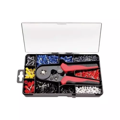 MULTICOMP PRO Tool Set 1201 Pieces of 1x Crimping Pliers, 7-23 AWG Gauge, Close End Connectors Kit Contents, MP-PC25283E