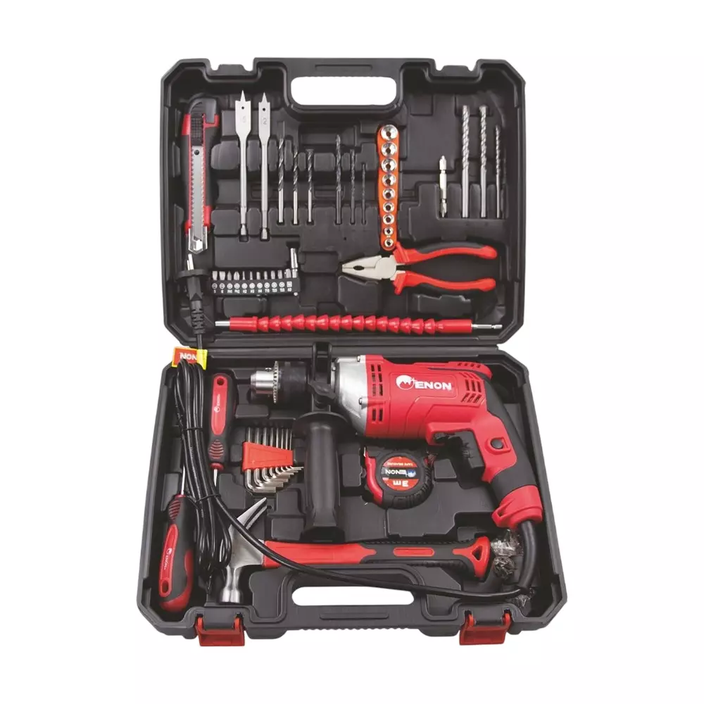 ENON Professional Impact Drill Machine Tool Kit Corded Electric 710 W 13 mm Chuck Size, XE-1301 (86 Pcs Kit Set)