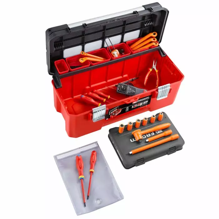Facom 14 Piece Electric Vehicle Tool Kit Tool Kit with Case, CM.HYELAPF