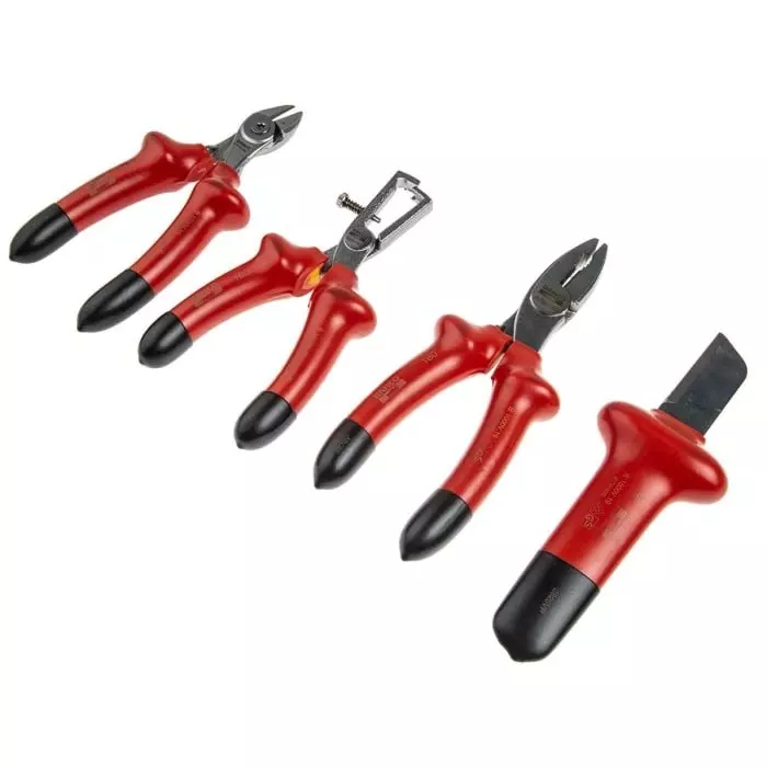 Bahco 10 Piece Electricians Tool Kit with Roll VDE Approved, 3045V-1