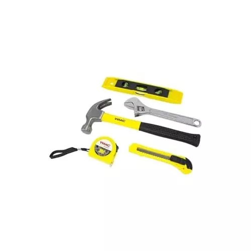 WMC 64 Piece Tool Set With Carrying Case Non-Slip, Ergonomic Handle 15 Nm Torque Black & Yellow