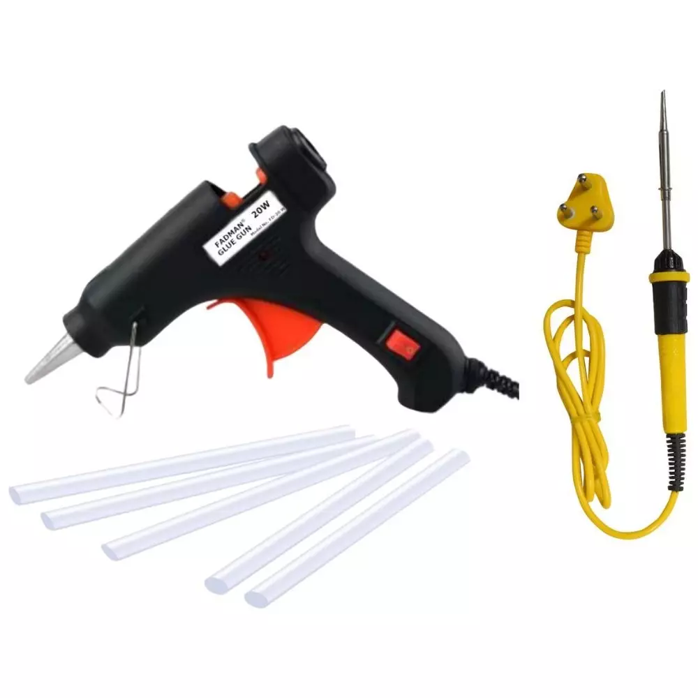 Fadman Standard Temperature 20 W Electronic Glue Gun with Soldering Iron Combo Kit Multicolor, GGEFA-2