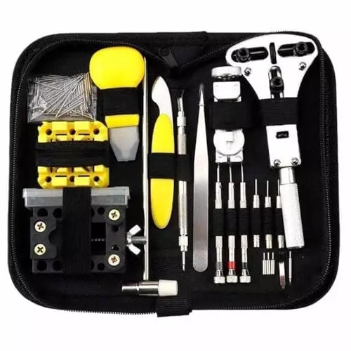 GENERIC Watch Repair Tool Kit 144 Pcs Watchmaker Pin Remover Case Opener Spring Bar Pry Screwdrivers Hand Tool Set for Watch Repair