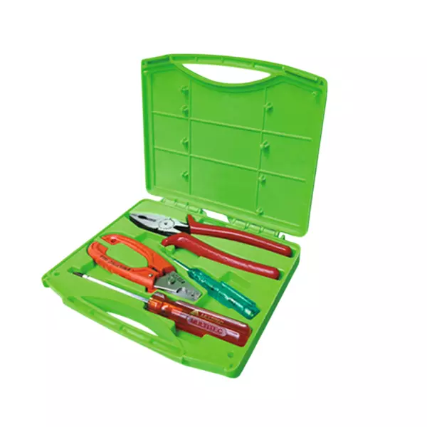 MULTITEC General Purpose Tool Kit With Combination Plier, Wire Stripper, Two in One Screw Driver & Line Tester, GKT-500
