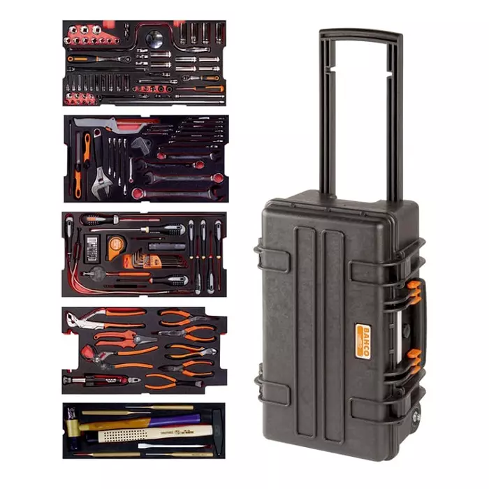 Bahco 159 Piece Heavy Duty Rigid Case Aviation Tool Kit with Case, 4750RCHDW01FF2