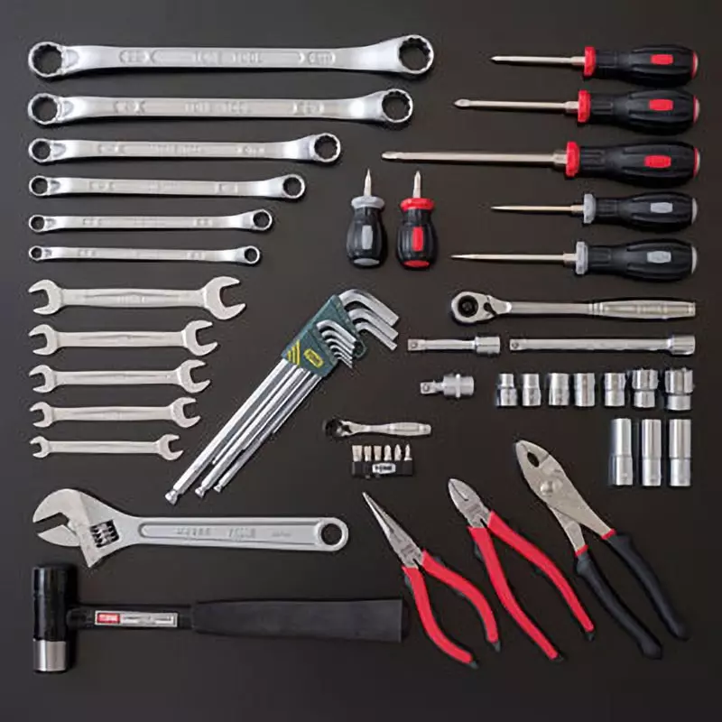 TONE Tool Set Tsa3309 9.5 mm Square Drive, TSA3309BK (Set of 54 Pcs)