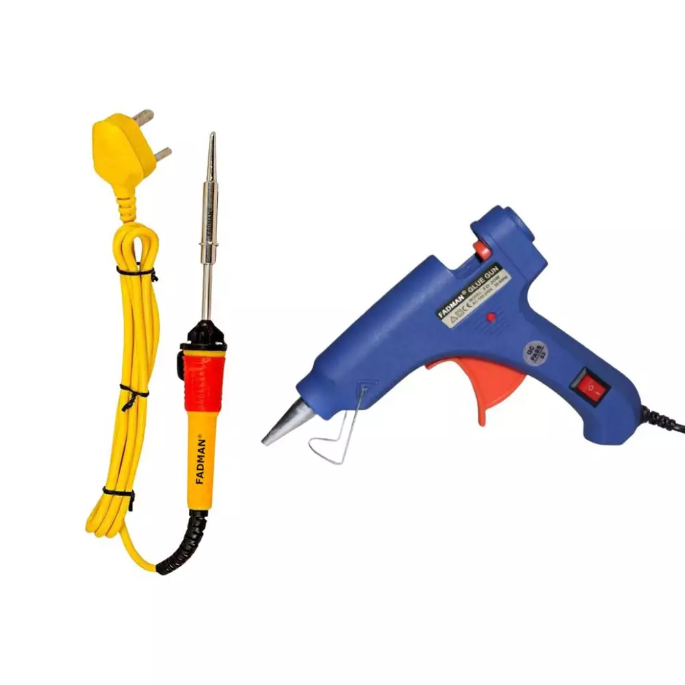 Fadman Standard Temperature 20 W Electronic Glue Gun with Soldering Iron Combo Kit Multicolor, GGE1A