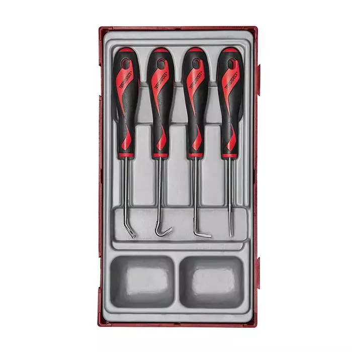 Teng Tools 4 Piece Hook and Pick Set Hook and Pick Set with Tray, TTMDP