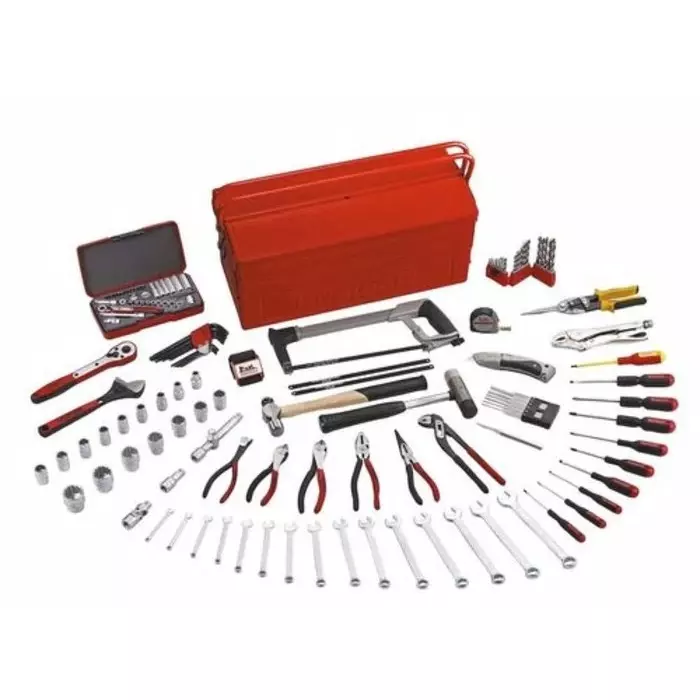 Teng Tools 144 Piece Cantilever Box Tool Kit Tool Kit with No Storage, VDE Approved, TC144D