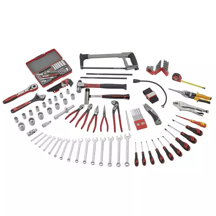 Teng Tools 144 Piece Automotive Tool Kit with Case, TC144E