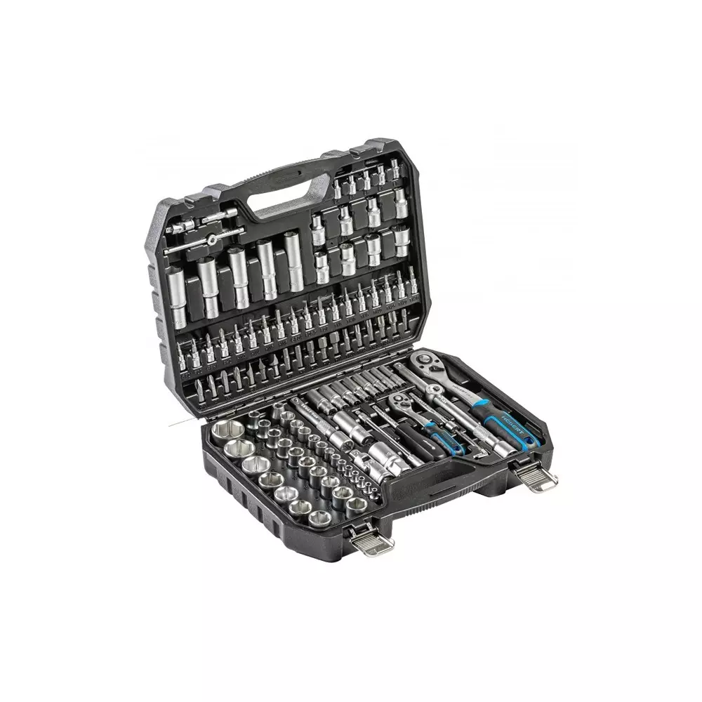 Hogert Technik 112 Pcs Tool Set Drop Forged Construction and 72 Teeth Ratchet Mechanism, HT1R232