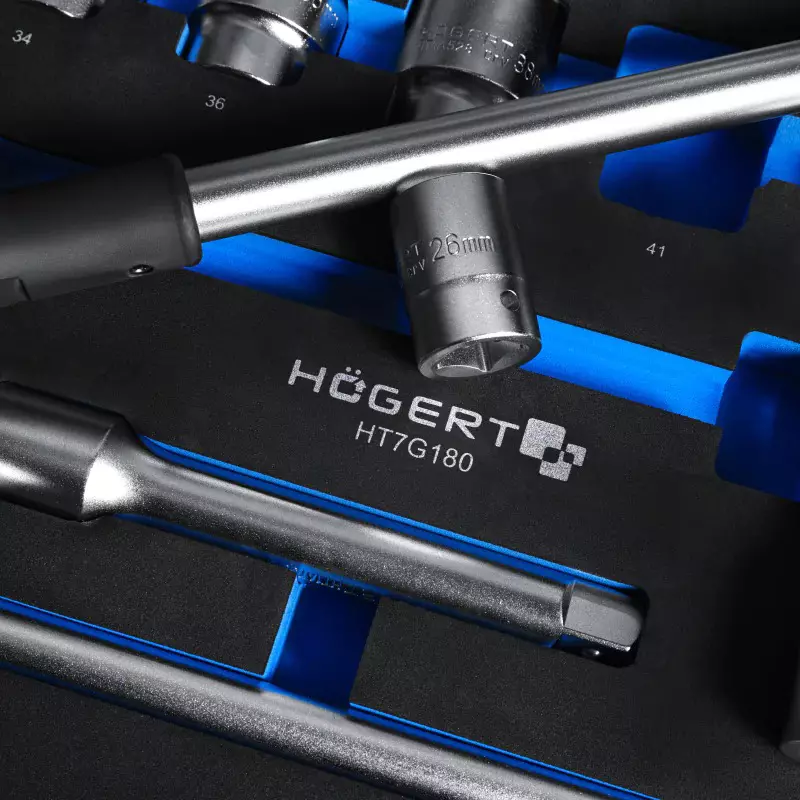 hogert-technik-20-pcs-ratchet-tool-set-eva-insert-34-inch-19-mm-drive-size-and-chrome-vanadium-alloy-steel-body-ht7g180