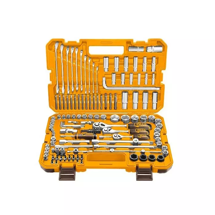 Ingco 130 Pcs Combination Tools Set 6-13 mm Socket Size Chromium Vanadium Steel, HKTHP21391