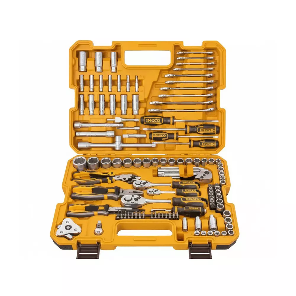 Ingco 160 Pcs Combination Tools Set Spark Plug Socket Socket Chromium Vanadium Steel, HKTHP51608