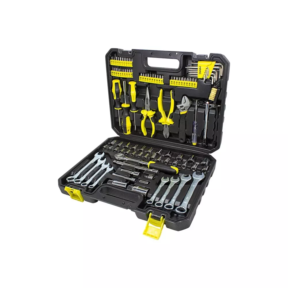 WMC Tools 122 Pcs Tool Set Chrome Vanadium Steel Body for DIY, Domestic & Professional Use, WMC-30122