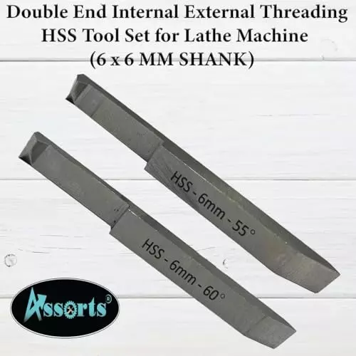 Assorts Double End External & Threading Tool Set High Speed Steel M2 10x10 mm Shank