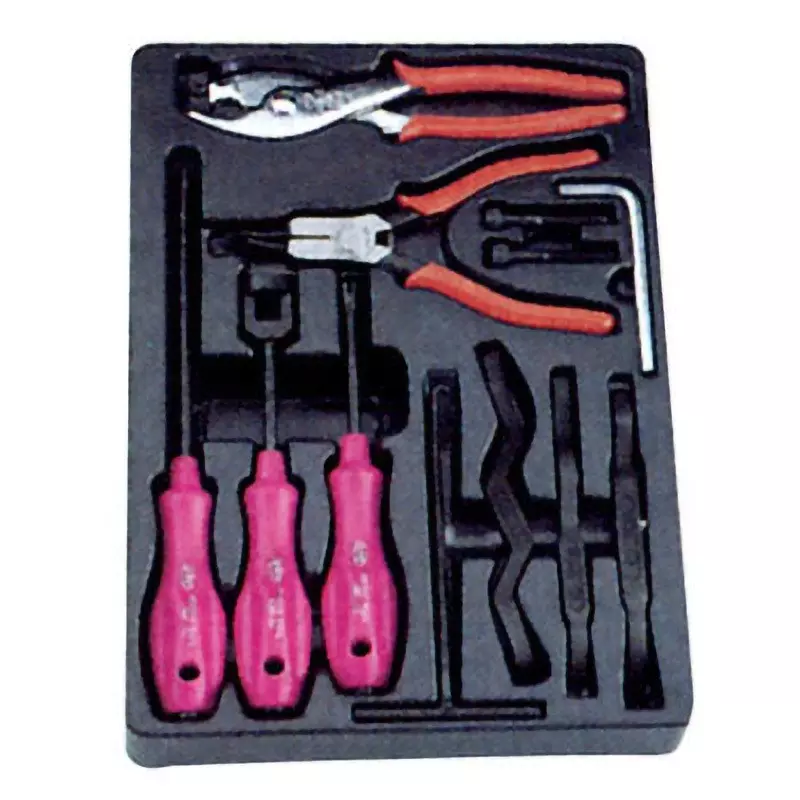 Ktc Drum Brake Tool Set with Shoe Adjustment Tools, ATBX12 (Pack of 9)