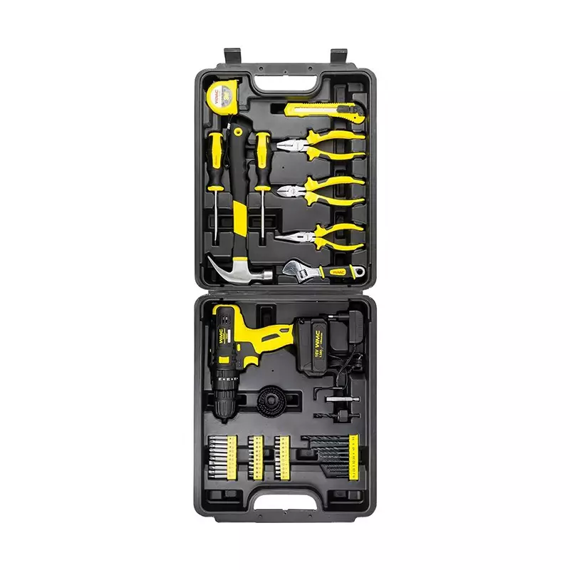 WMC Tools 57 Pcs Tool Set Chrome Vanadium Steel Body for DIY, Domestic & Professional Use, WMC-1057