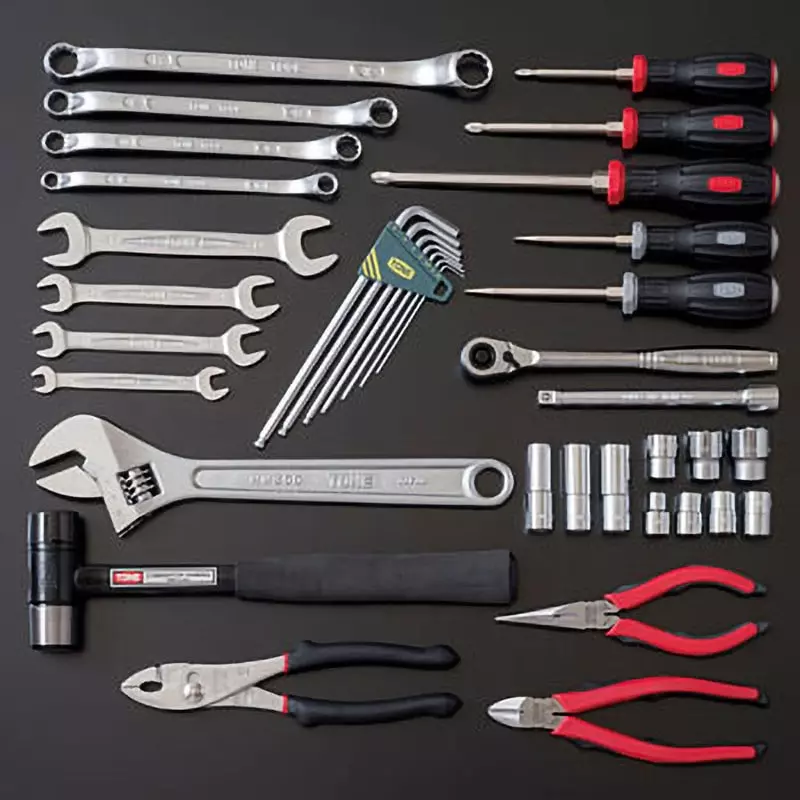 TONE Tool Set Bx230 Specification Tsa352 9.5 mm Square Drive, TSA352 (Set of 38 Pcs)