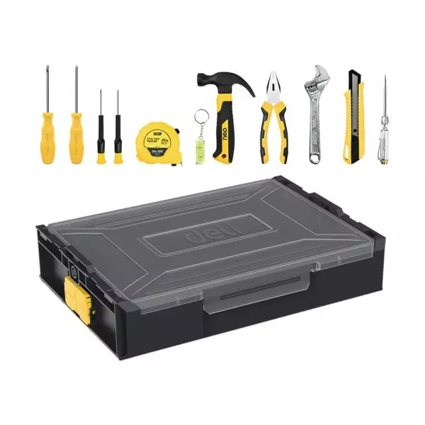 DELI 11 Pcs Household Tool Set PP/Carbon Steel, EDL1211