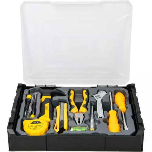 DELI 11 Pcs Household Tool Set PP/Carbon Steel, EDL1211