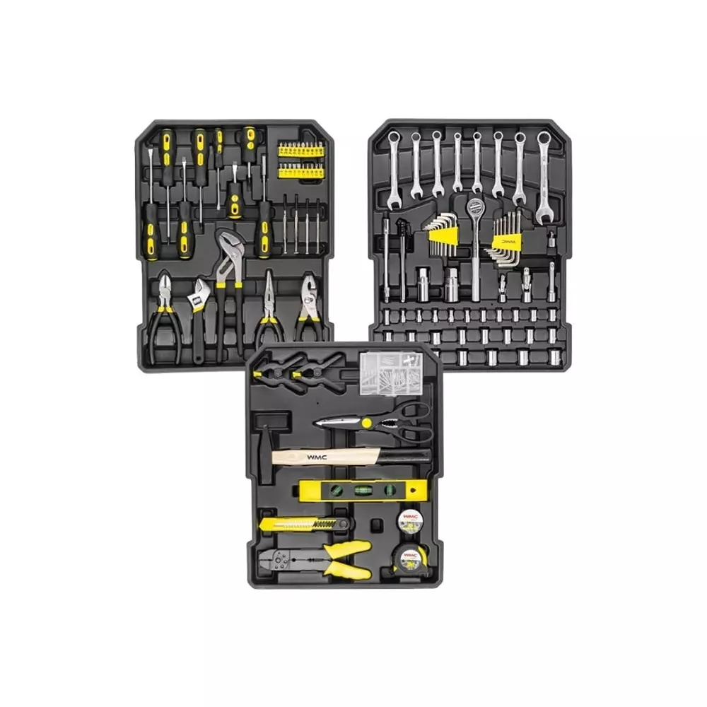WMC Tools 186 Pcs Tool Set Chrome Vanadium Steel Body for DIY, Domestic & Professional Use, WMC-WMC186-3