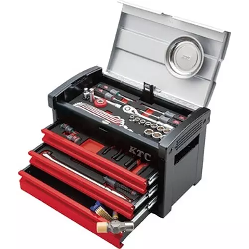 Ktc Socket Wrench Tool Set Kit in Chest Case 12.7 mm Sq. Drive, SK4590E (Pack of 59)
