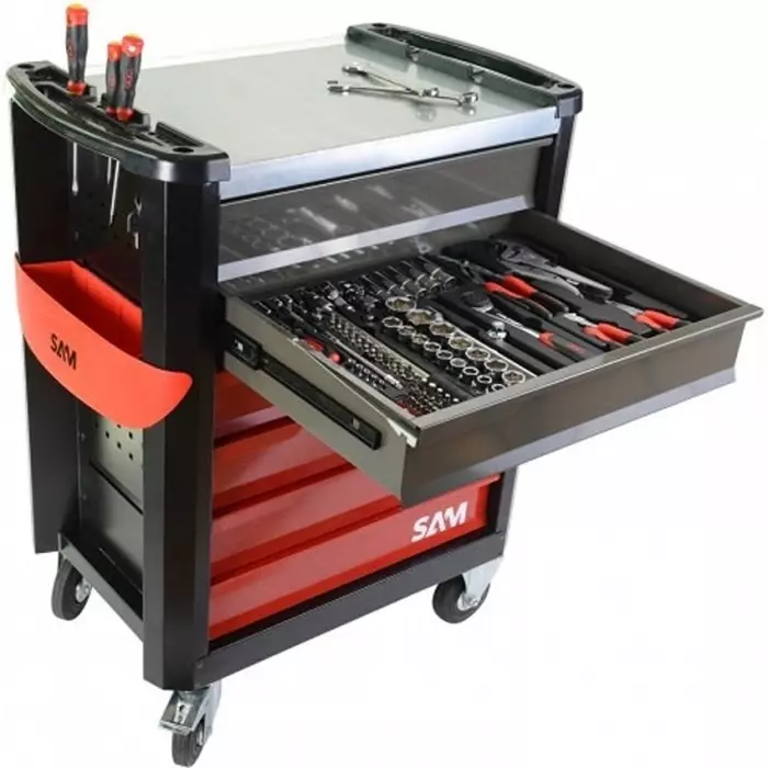 Sam Wheeled Tool Trolley 6 Drawer ABS Trolley, CPP-236MS