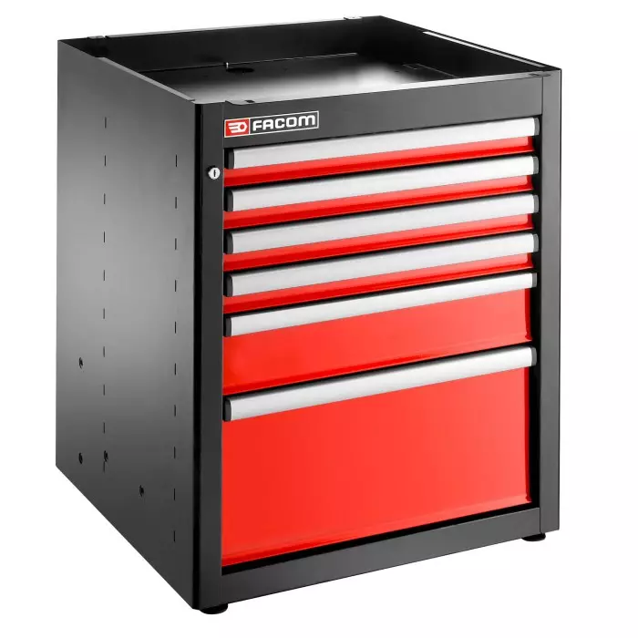 Facom 6 Drawer Epoxy Coated Metal Tool Cabinet, JLS3-MBS6T