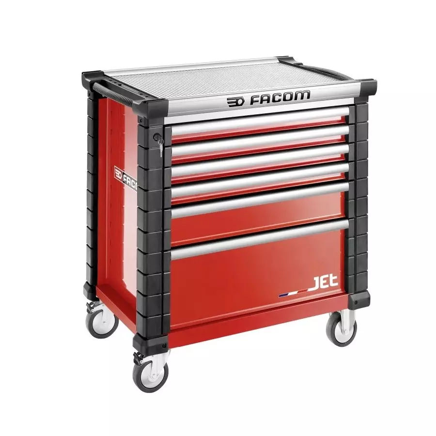 Facom 6 Drawer Steel Wheeled Roller Cabinet, JET.6M4APF