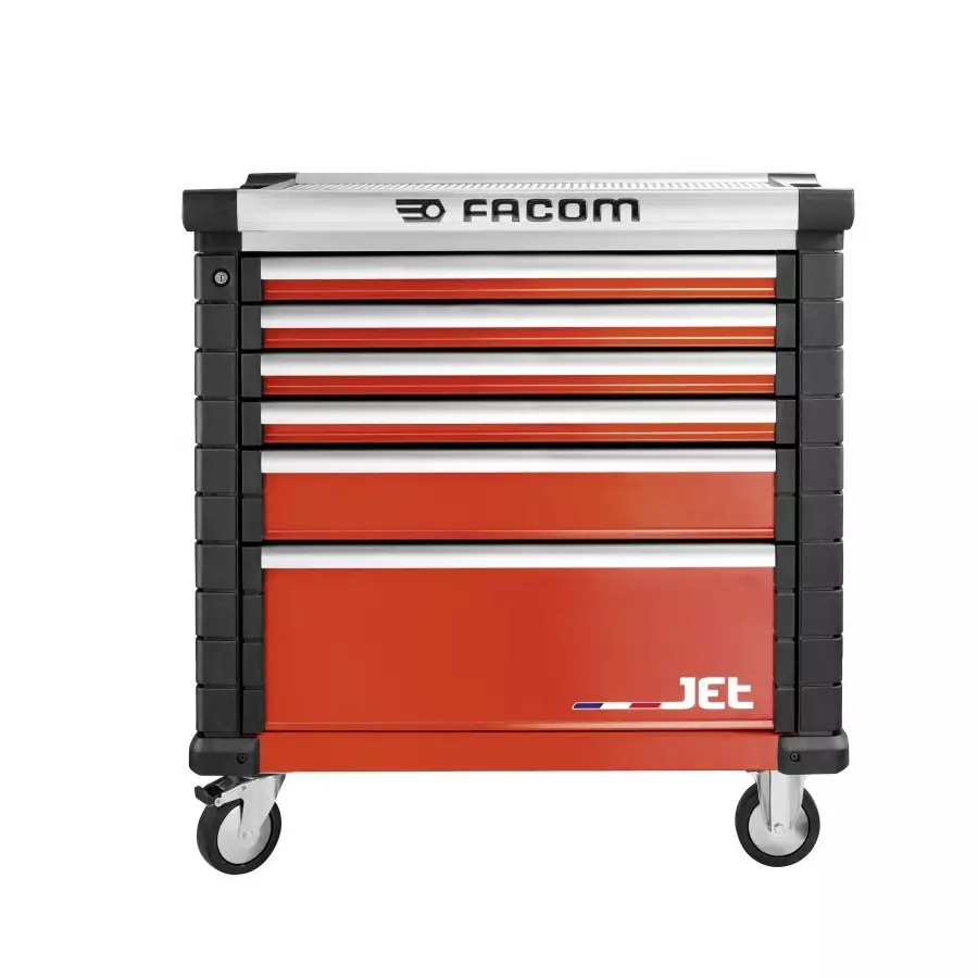 Facom 6 Drawer Steel Wheeled Roller Cabinet, JET.6M4APF
