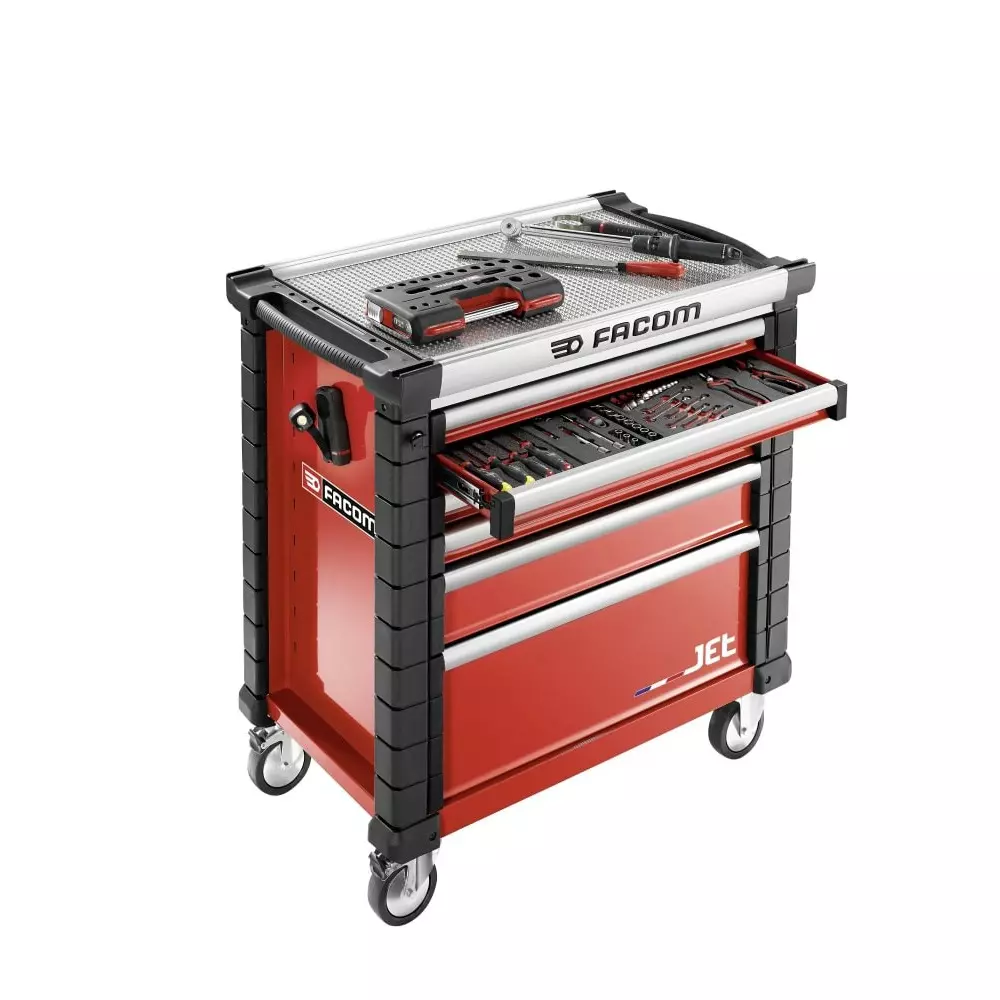Facom 6 Drawer Steel Wheeled Roller Cabinet, JET.6M4APF