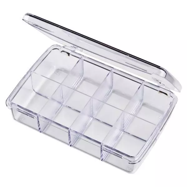 Flambeau Compartment Boxes Multiple Compartment Clear Styrene 8, DB228