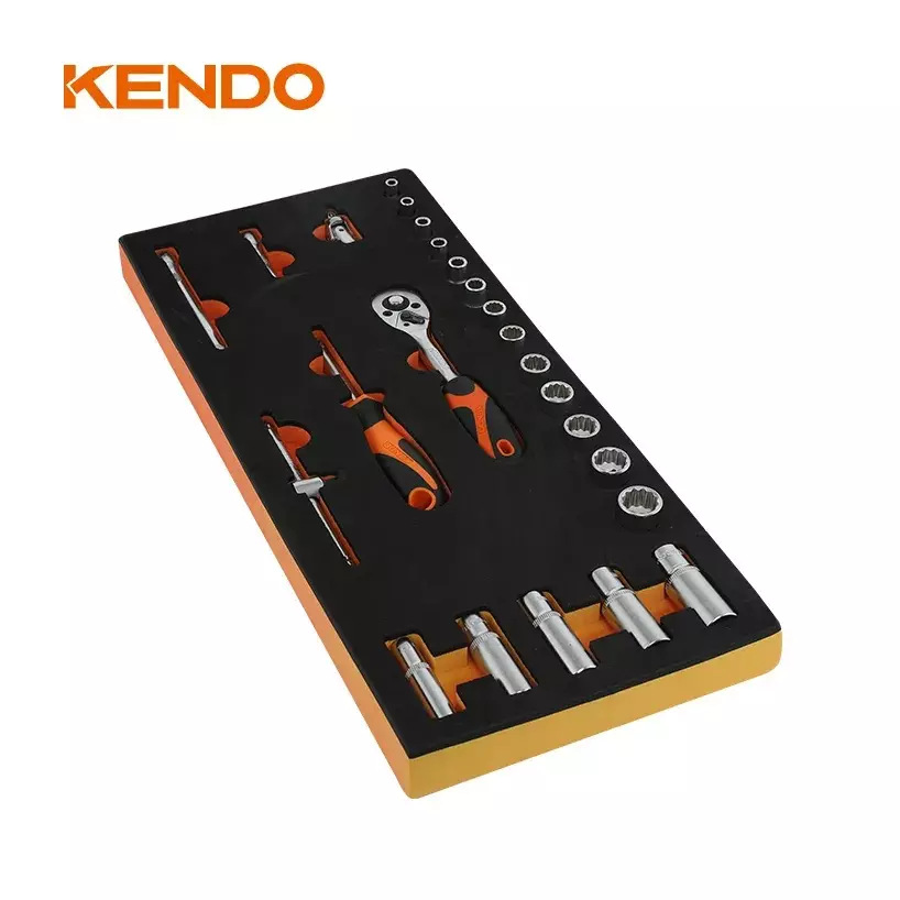 kendo-cabinet-tool-trolley-6-drawer-9-trays-with-146-pcs-tools-orange-black-90335